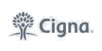 Cigna Insurance logo; contact TRx Pharmacy to confirm plan eligibility